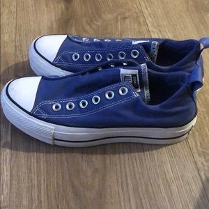 Blue converse sneakers